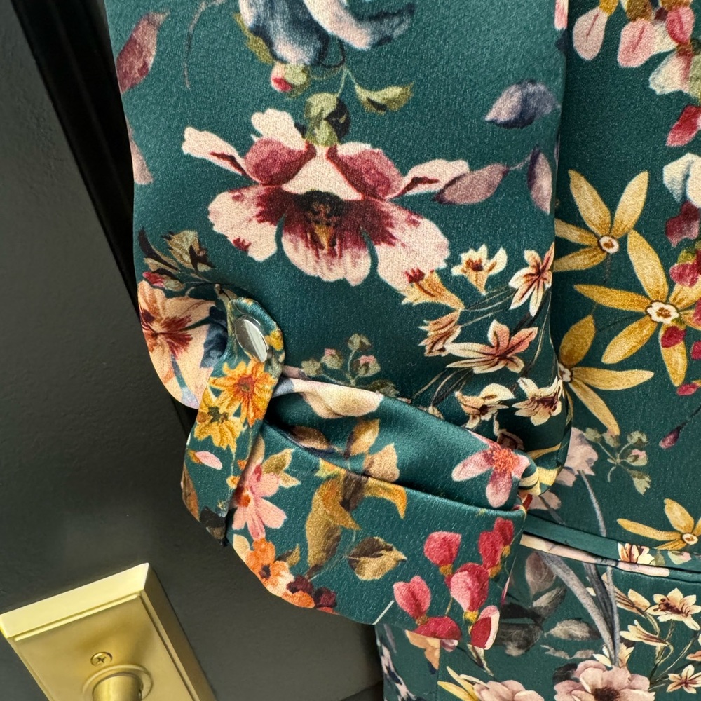 ZARA Basic Collection Floral Blazer - image 3